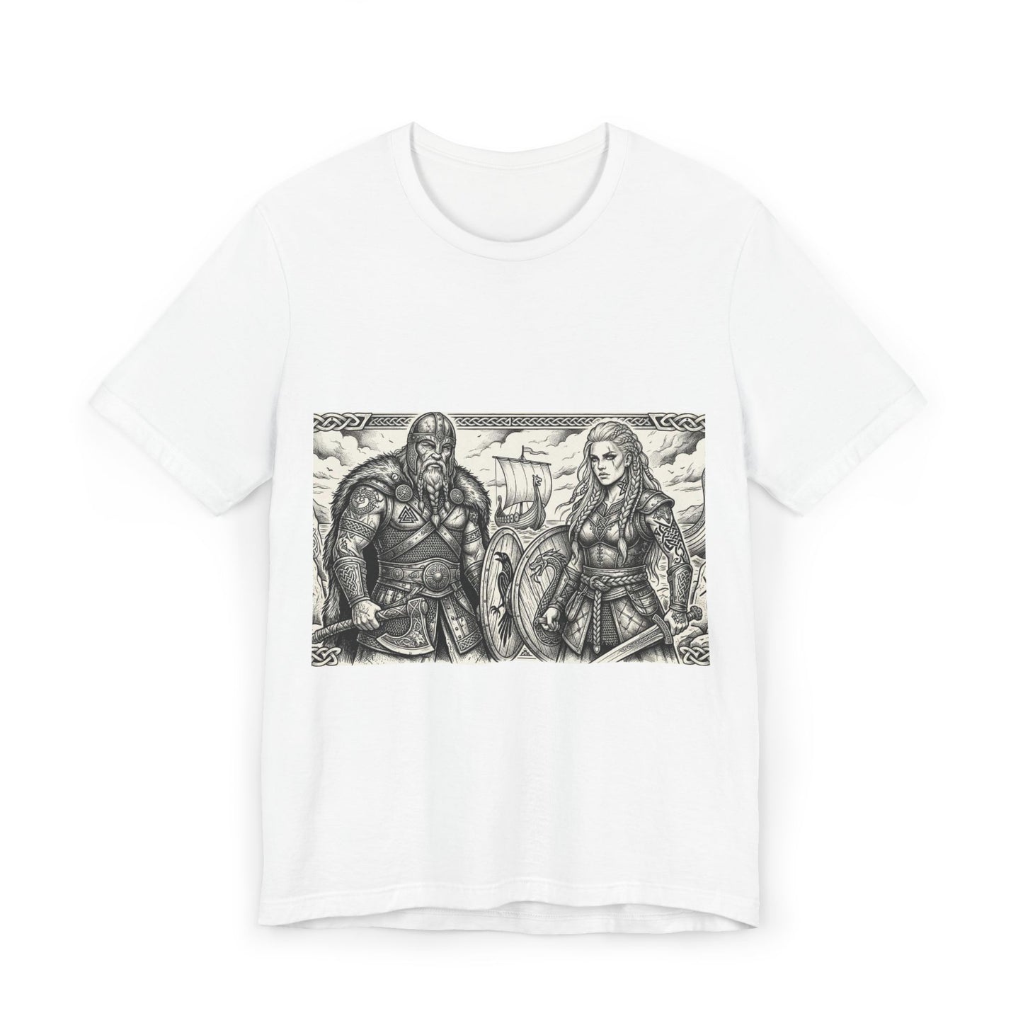 Viking Warriors Illustration T‑Shirt