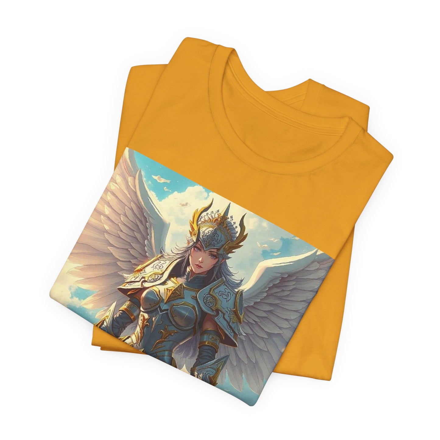 Angel Warrior T-Shirt — Fantasy Valkyrie Winged Armor Graphic Tee