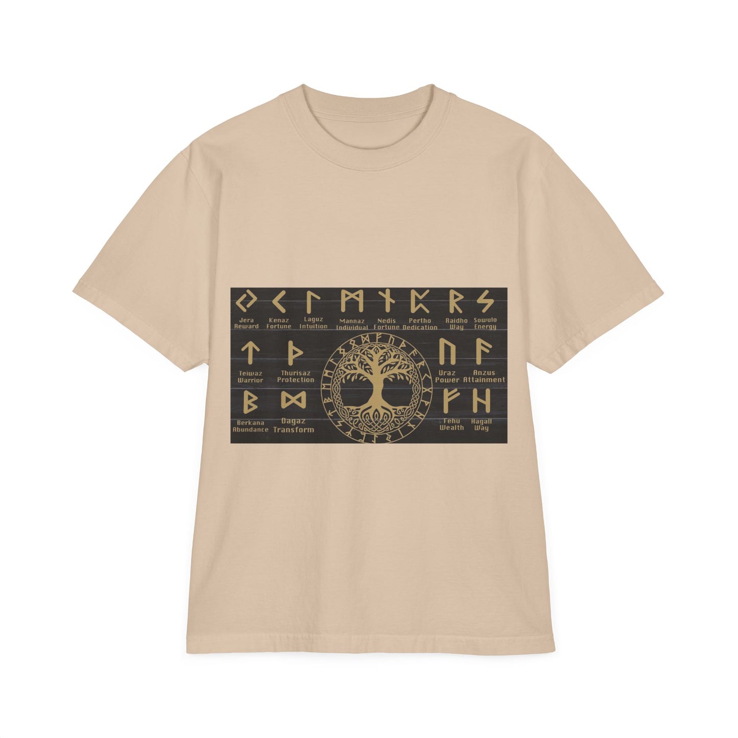 Viking Runes Tree of Life T-Shirt — Norse Rune Alphabet Graphic Tee