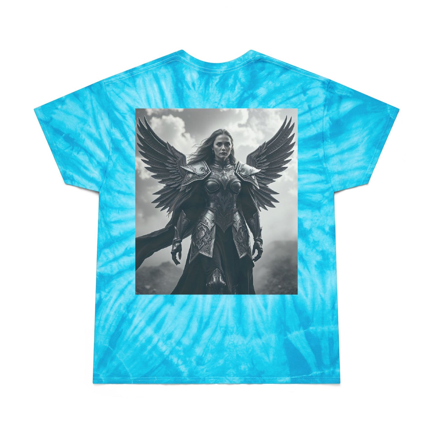 Angel Warrior Tie-Dye Tee — Yellow Cyclone Graphic T-Shirt
