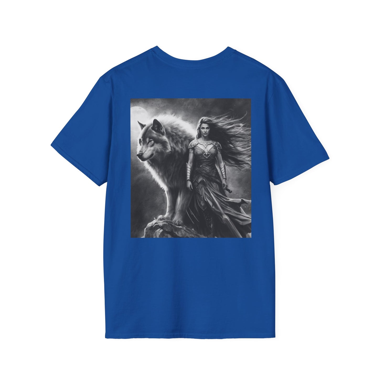 Wolf Guardian T-Shirt — Mystic Woman and Wolf Graphic Tee