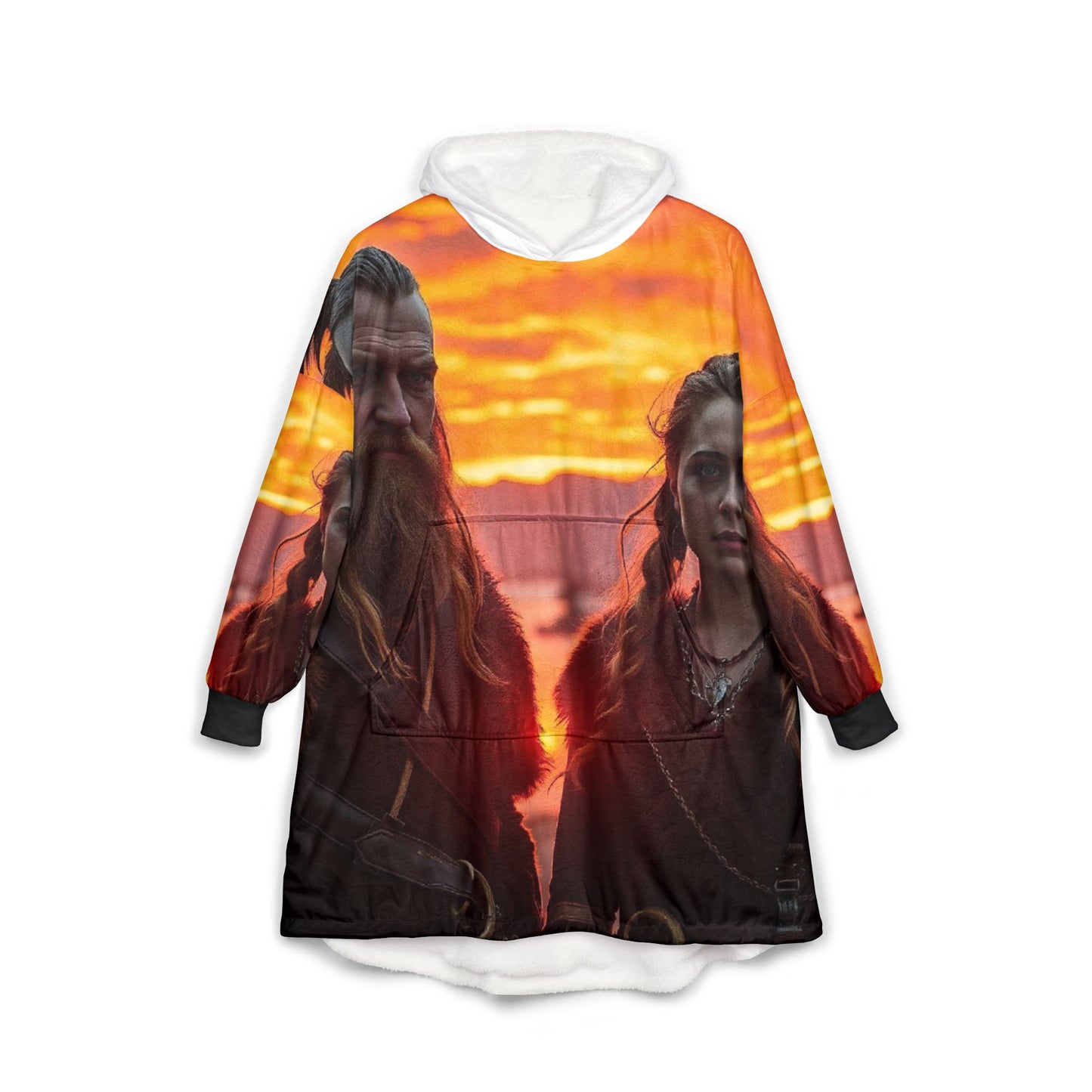 Viking Sunset Hooded Blanket