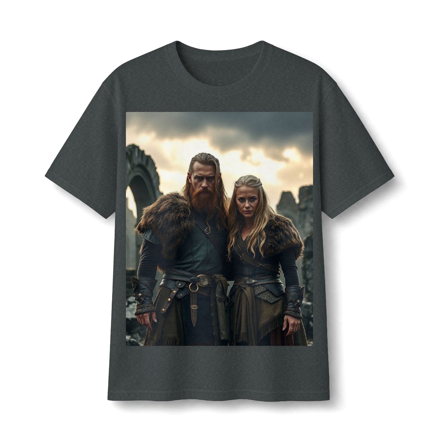 Viking Warrior Couple Graphic Tee