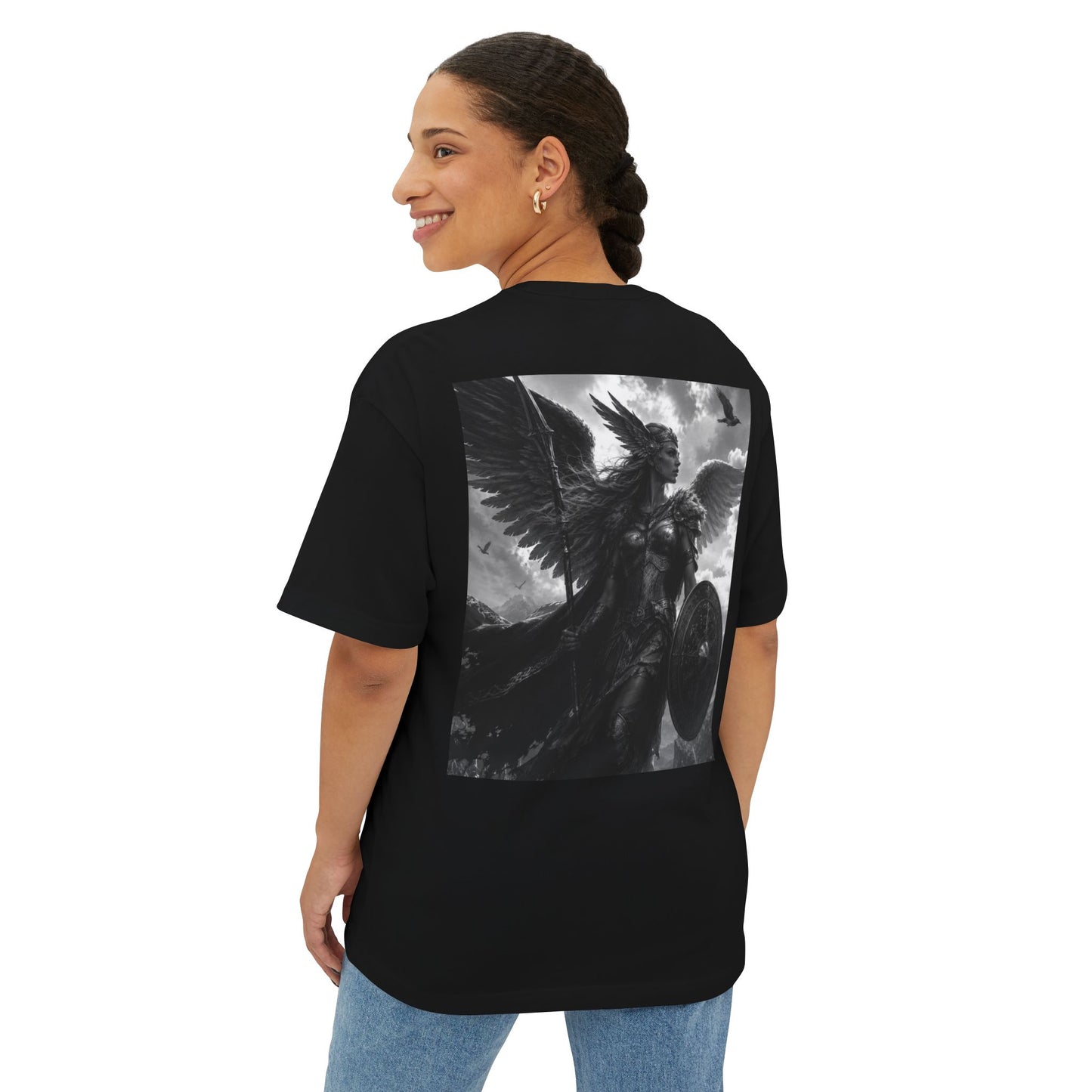 Valkyrie Warrior Tee — Nordic Myth Winged Shield Graphic Shirt