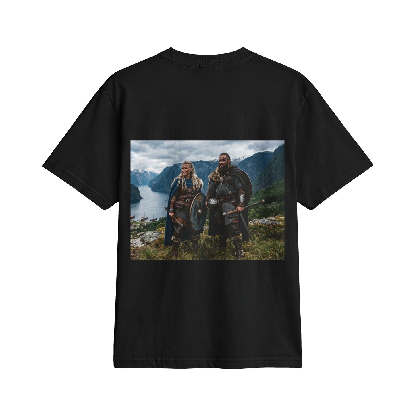 Viking Warriors Scenic Photo T‑Shirt