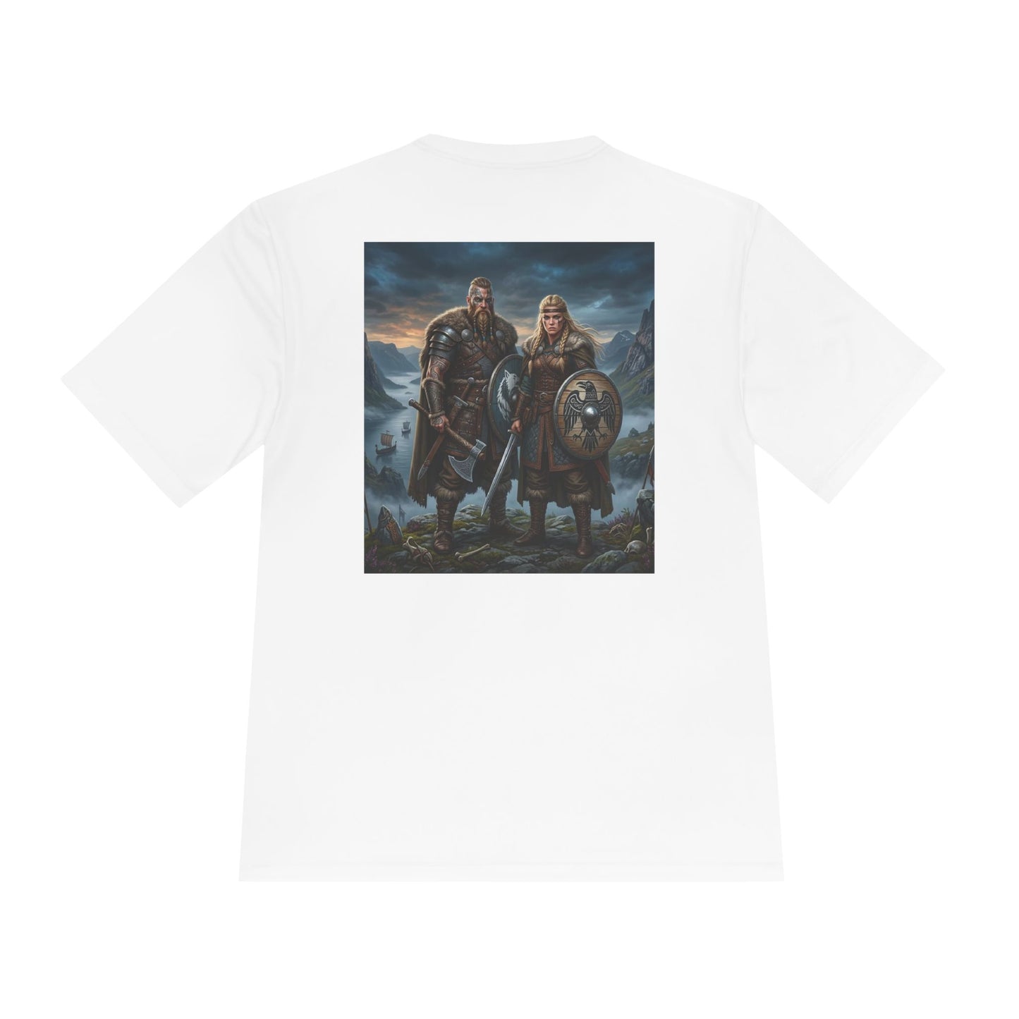 Viking Warriors Graphic Tee — Norse Shield & Axe Mythic T-Shirt