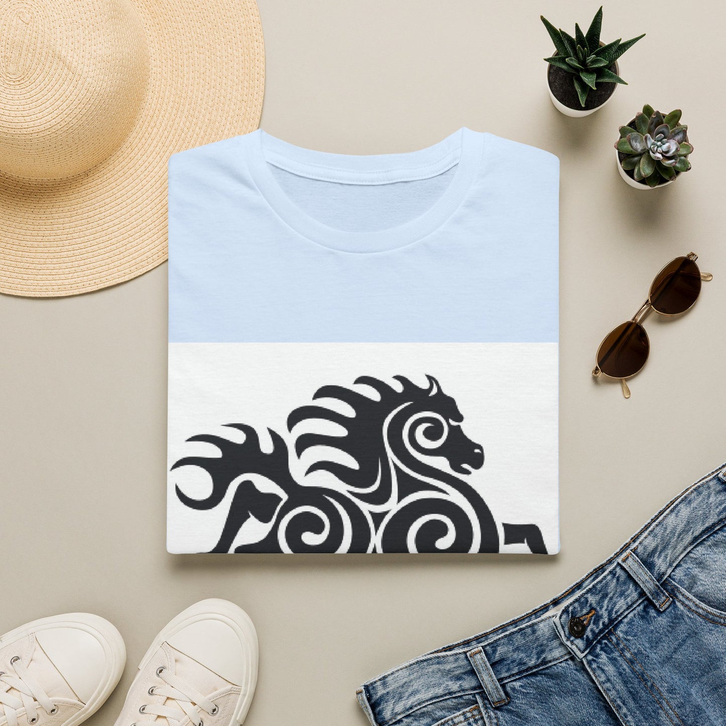 Tribal Horse Graphic T-Shirt — Celtic-Inspired Running Stallion Design