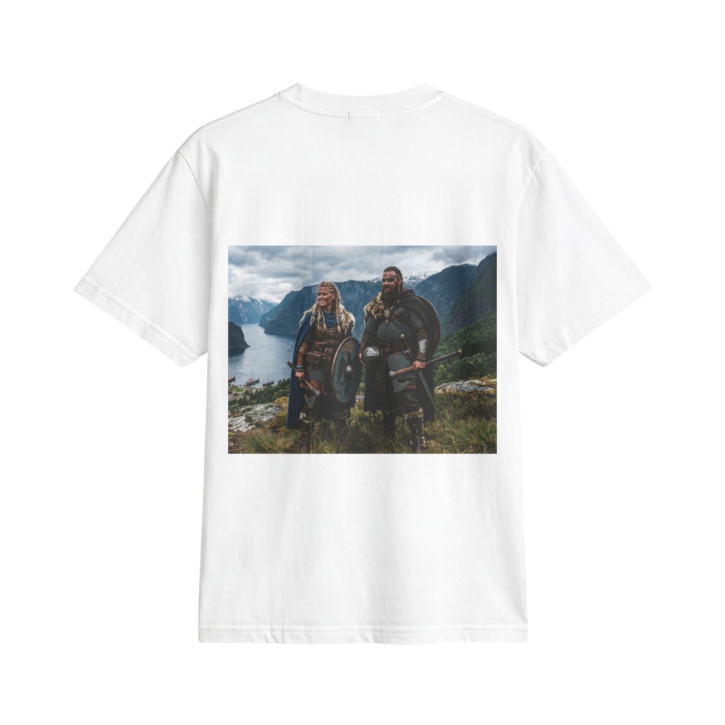 Viking Warriors Scenic Photo T‑Shirt