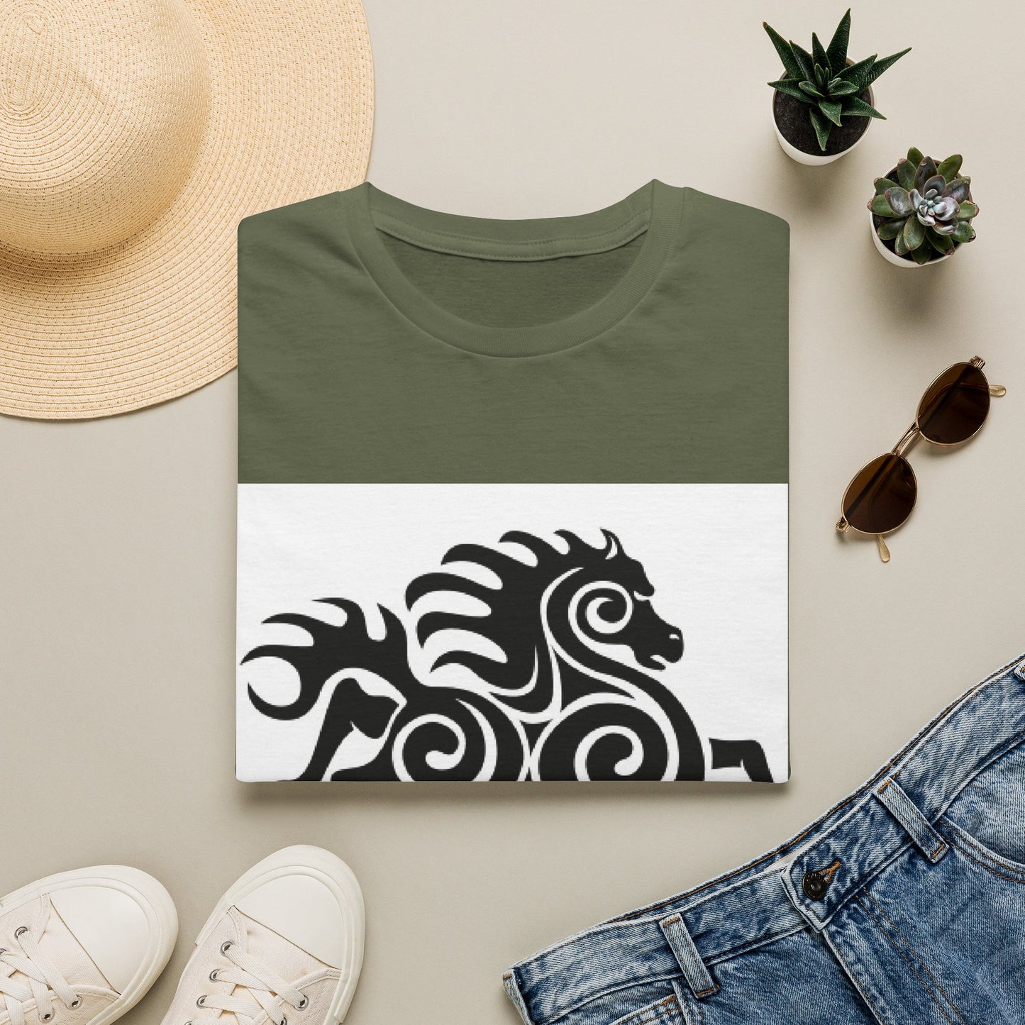 Tribal Horse Graphic T-Shirt — Celtic-Inspired Running Stallion Design