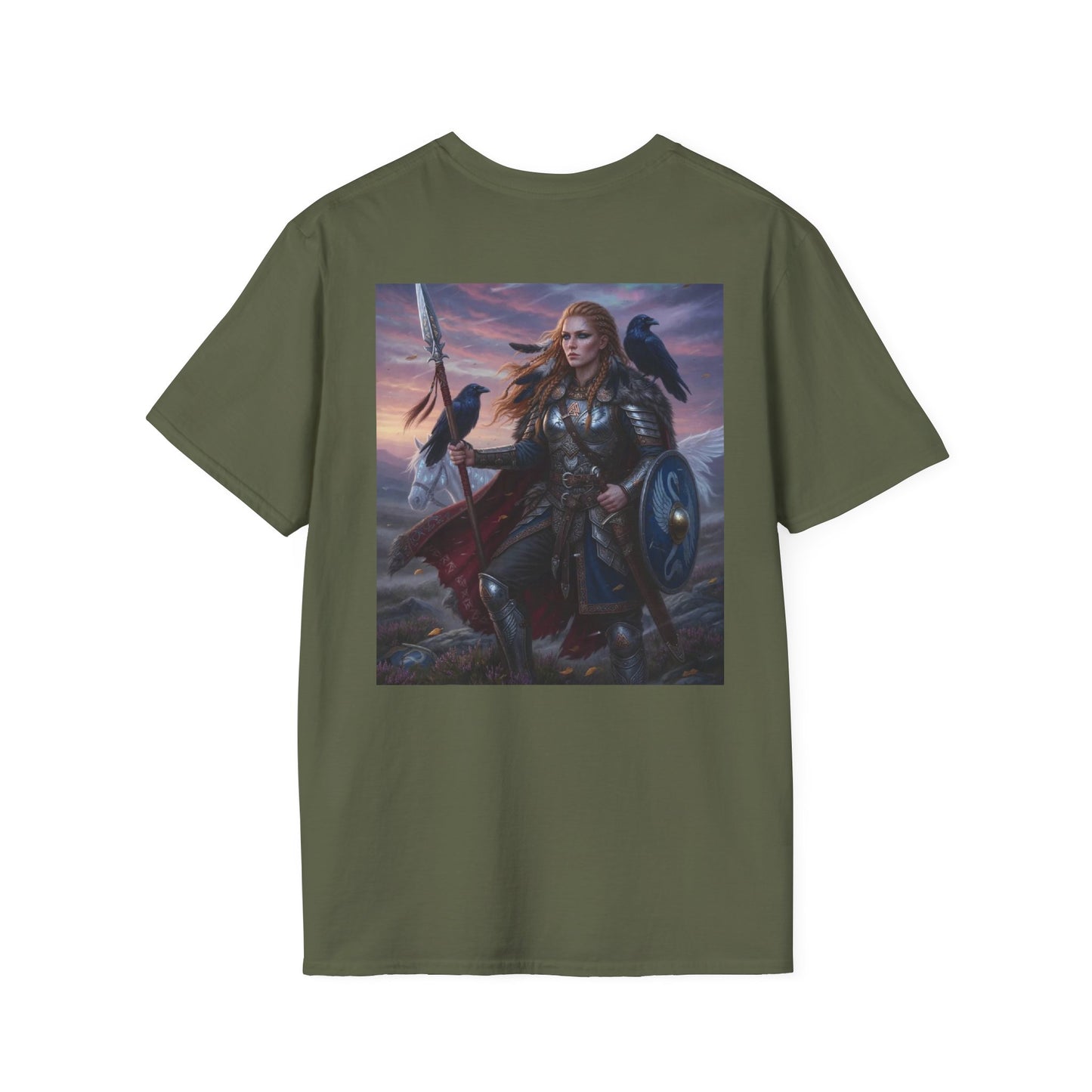 Valkyrie Warrior T-Shirt — Norse Shieldmaiden Art Tee