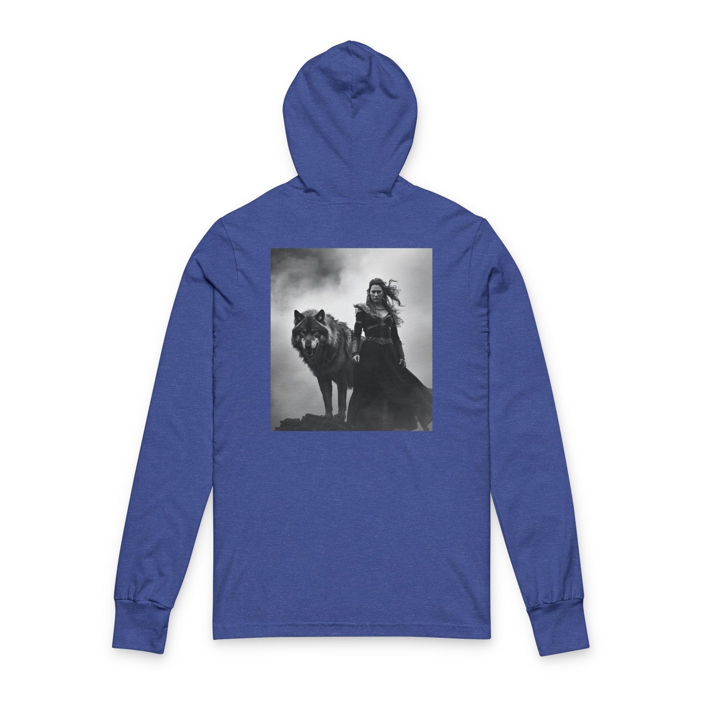 Viking Wolf Rider Hooded Long Sleeve Tee