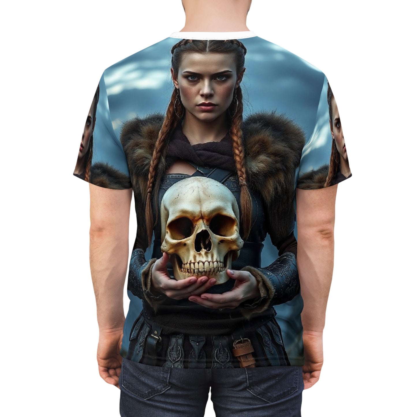 Viking Shieldmaiden Skull Graphic Tee