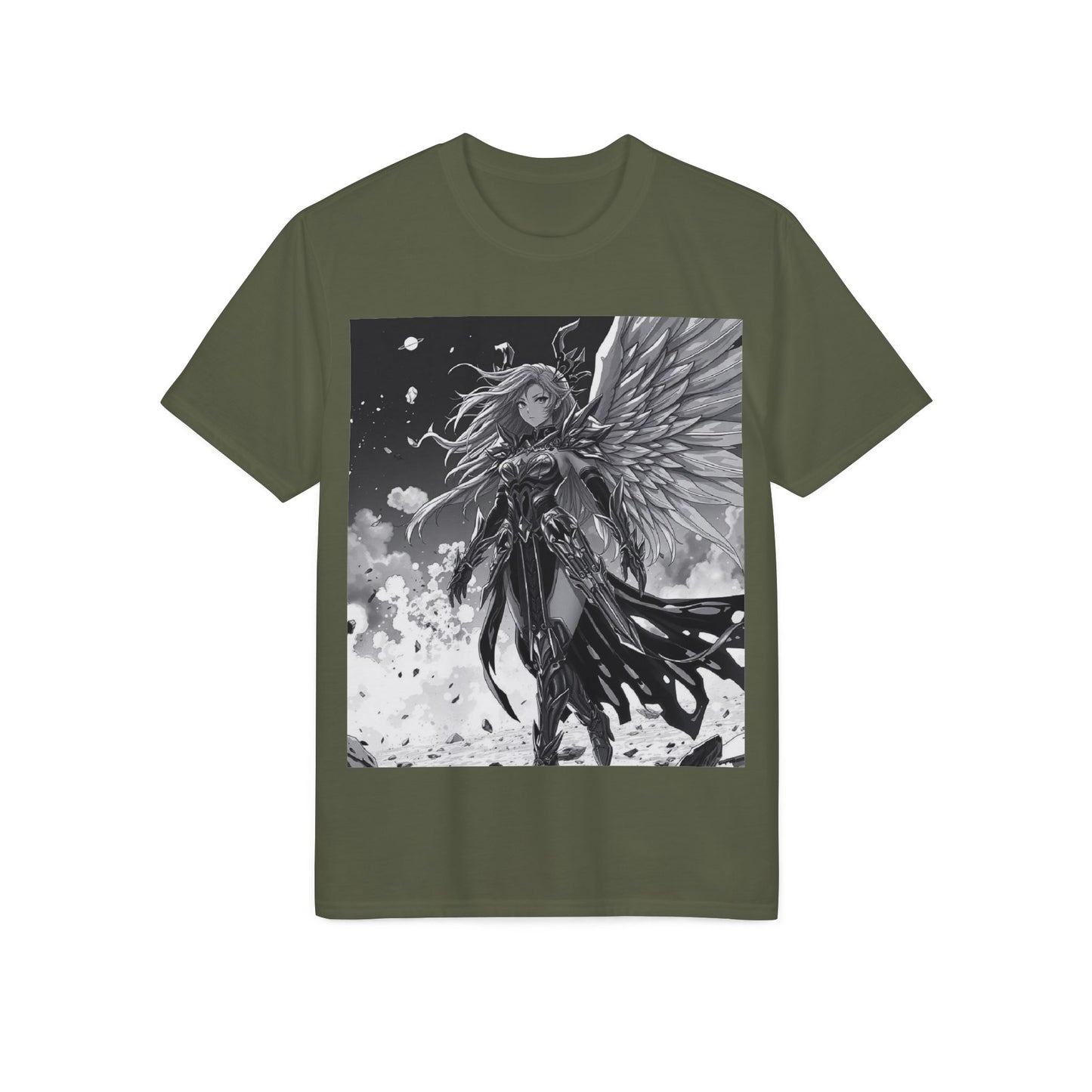 Angel Warrior T-Shirt — Gothic Fantasy Winged Hero Graphic Tee