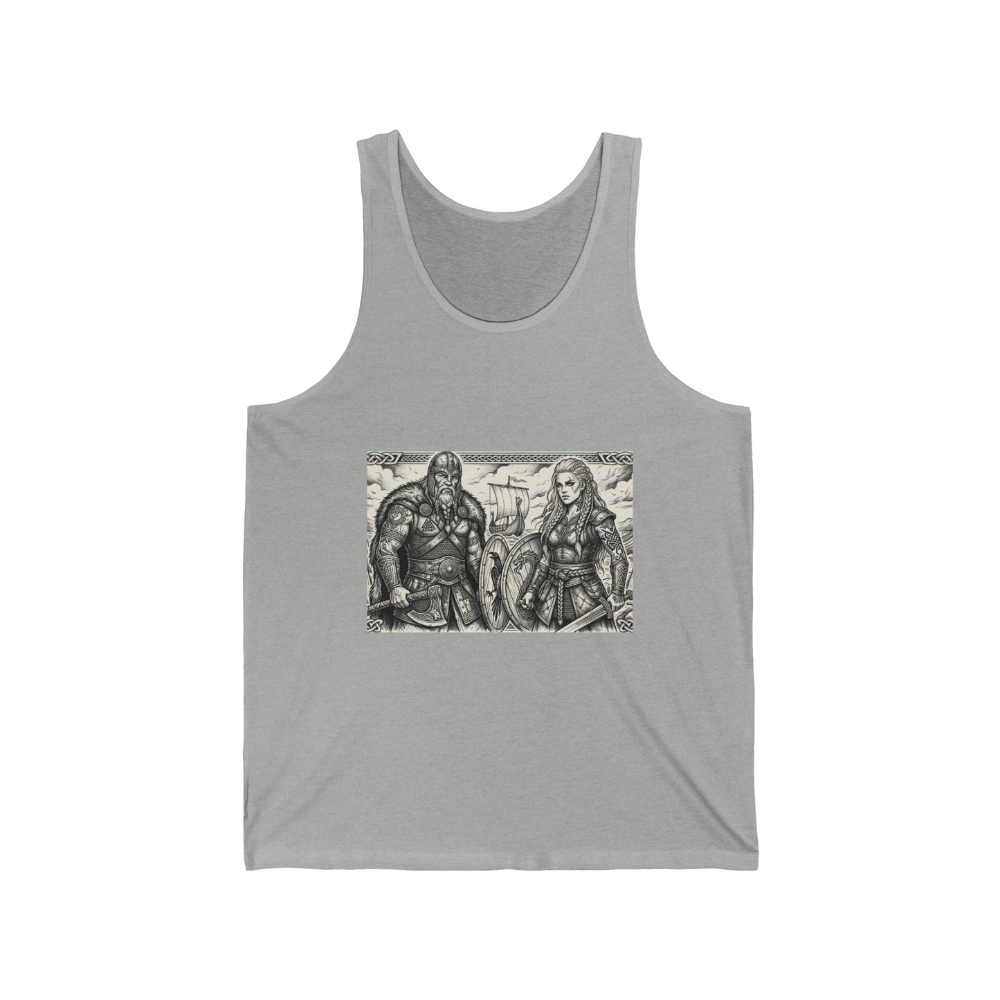 Viking Warriors Tank Top — Norse Shieldmaiden & Warrior Illustration