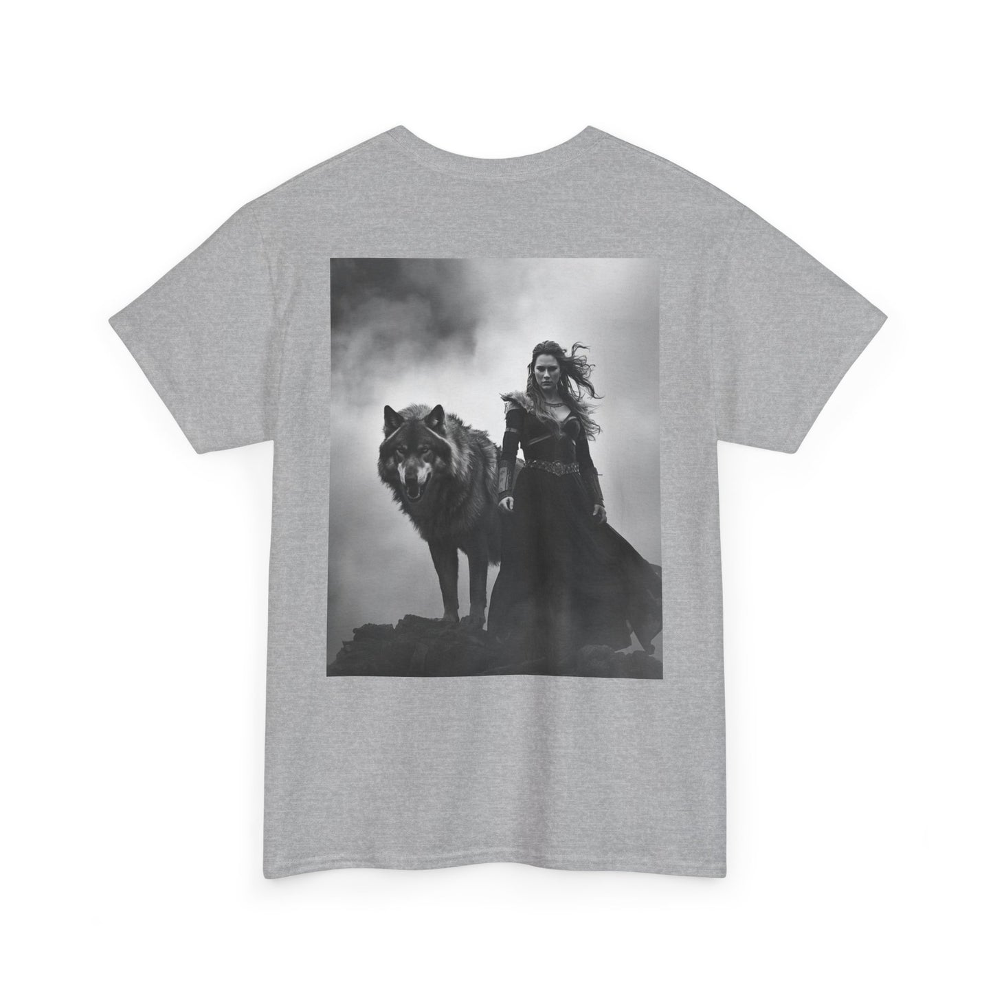 Witch & Wolf T‑Shirt — Gothic Fantasy Graphic Tee