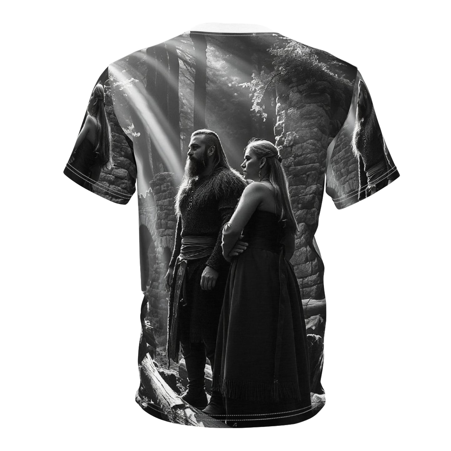 Viking Couple Scene All-Over Print Tee