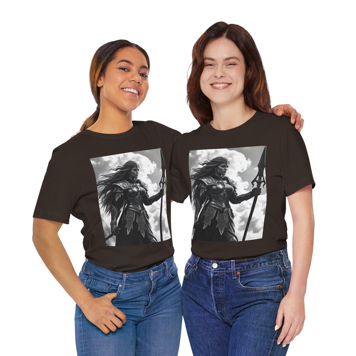 Valkyrie Warrior T-Shirt – Mythic Female Armor Art Tee