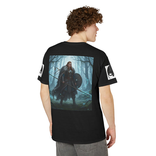 Viking Shieldmaiden T‑Shirt — Norse Warrior Forest Art Tee