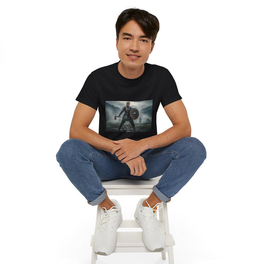 Viking Warrior T‑Shirt — Shield & Axe Norse Battle Graphic Tee